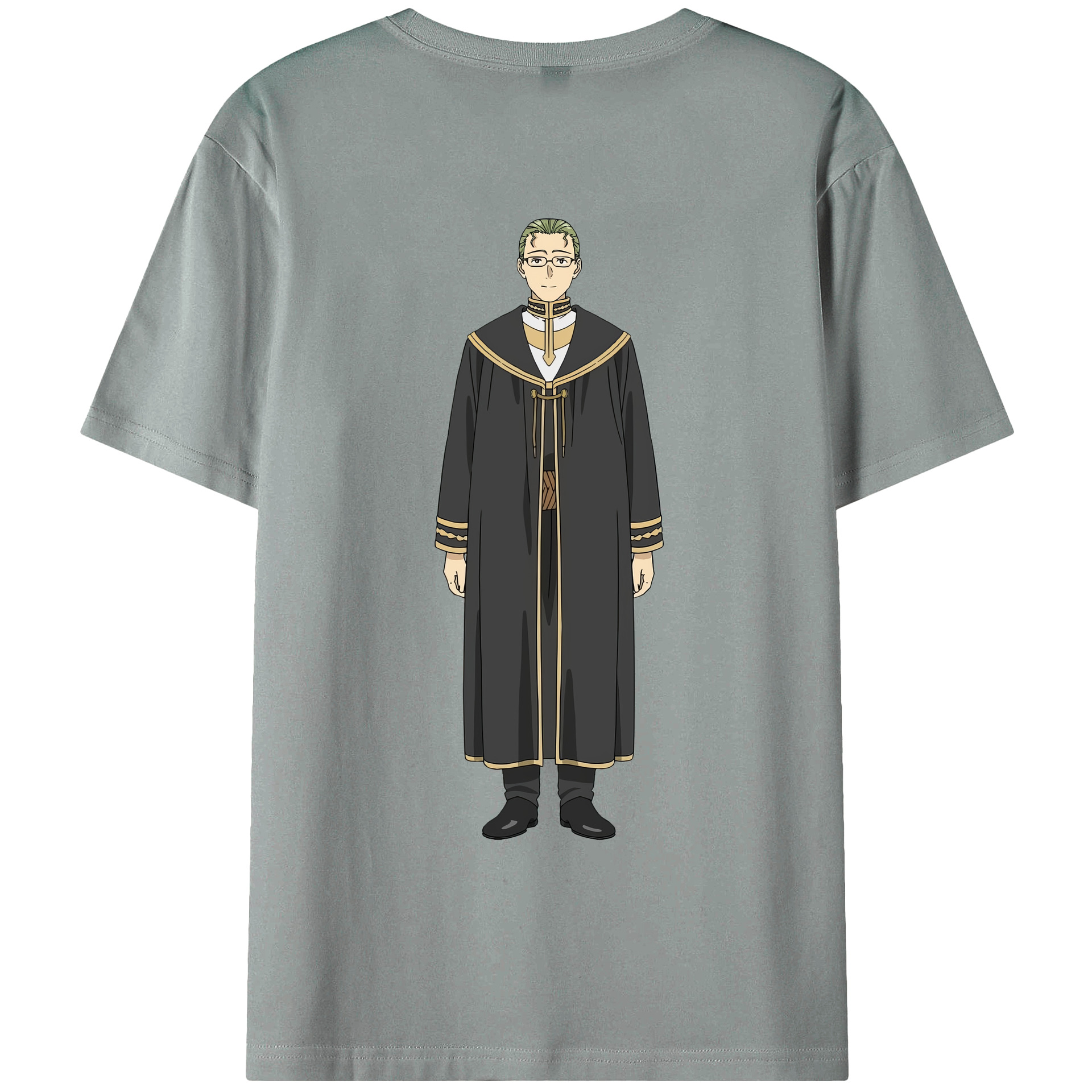 （画像用） 葬送のフリーレン Frieren 綿100％ メンズ半袖Tシャツ（バックプリント） 通気性